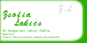 zsofia lakics business card