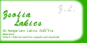 zsofia lakics business card